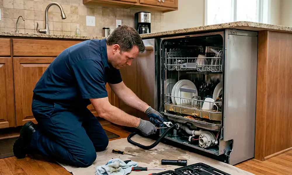 Dishwasher Not Draining Repair in Auburn, MA